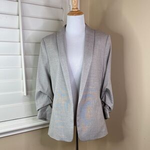H&M Tan Open-Front Shawl Collar Blazer
